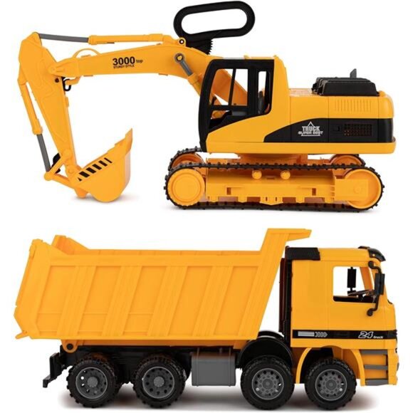 Toy To Enjoy Excavator & Dump Truck Toy for Kids (Set of 2) - Picture 1 of 7